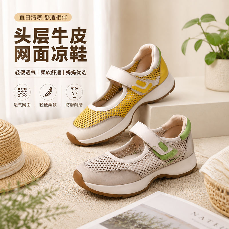 Ccarbon 网面凉鞋